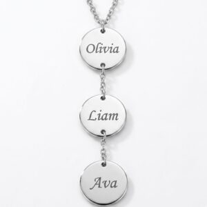 Gargantilla Medallas Verticales Personalizadas - Imagen 1