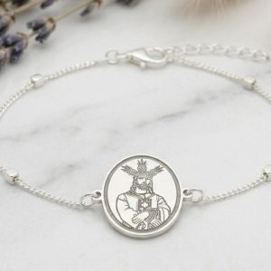 Pulsera de Cadena Bilbaina con Medalla del Cautivo en Plata - Imagen 1