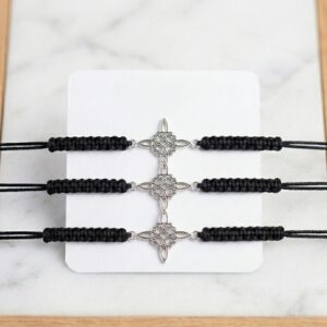 Pulsera Macramé Nudo de Bruja en Plata - Imagen 1